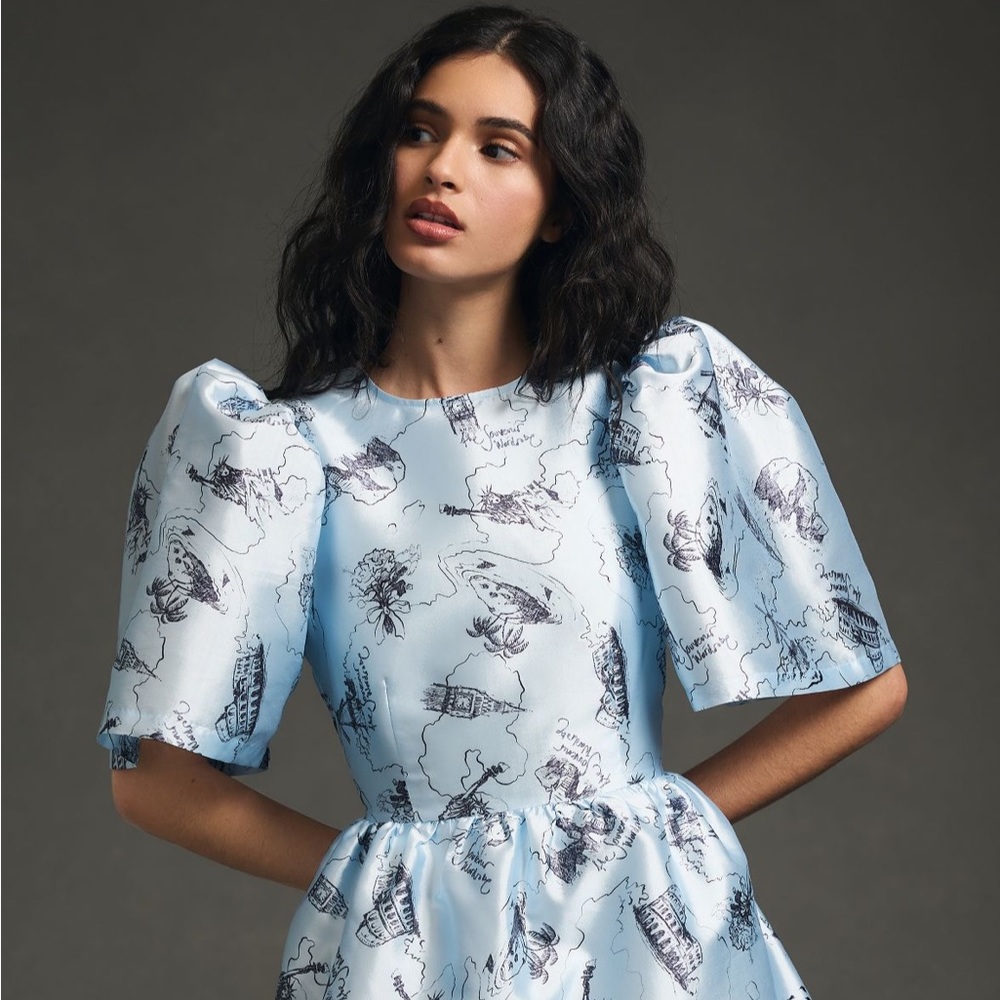 Puff Sleeve Dress - Picture 2 of 6